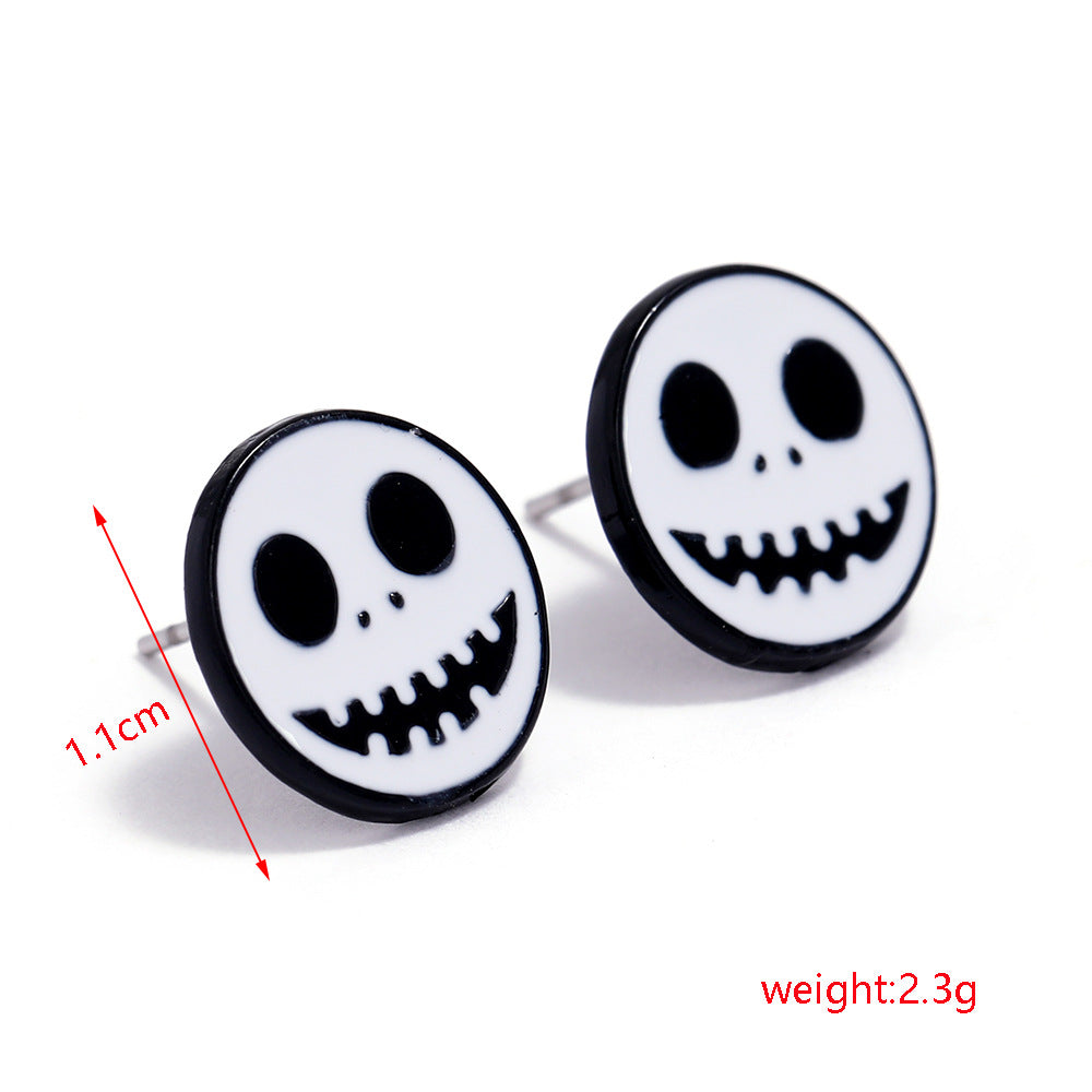Halloween Women Fashion Drip Oil Spider Web Earrings