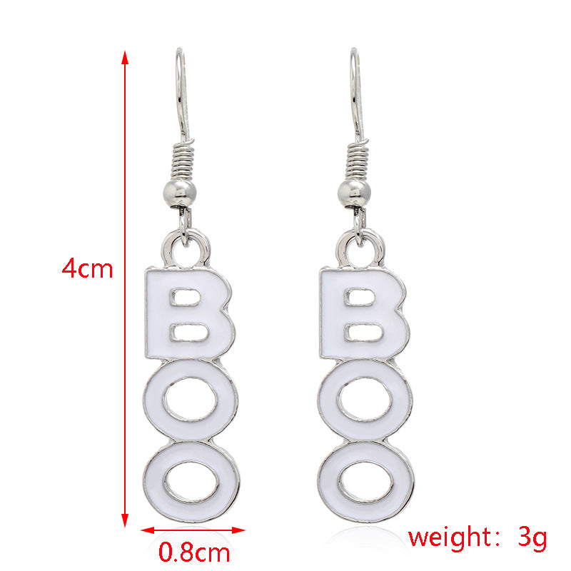 Halloween Women Fashion Drip Oil Spider Web Earrings