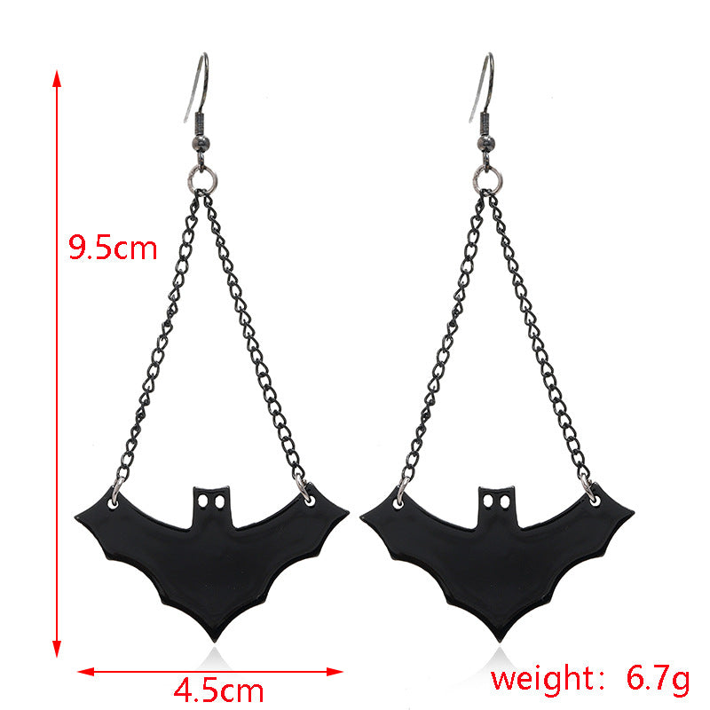 Halloween Women Fashion Drip Oil Spider Web Earrings