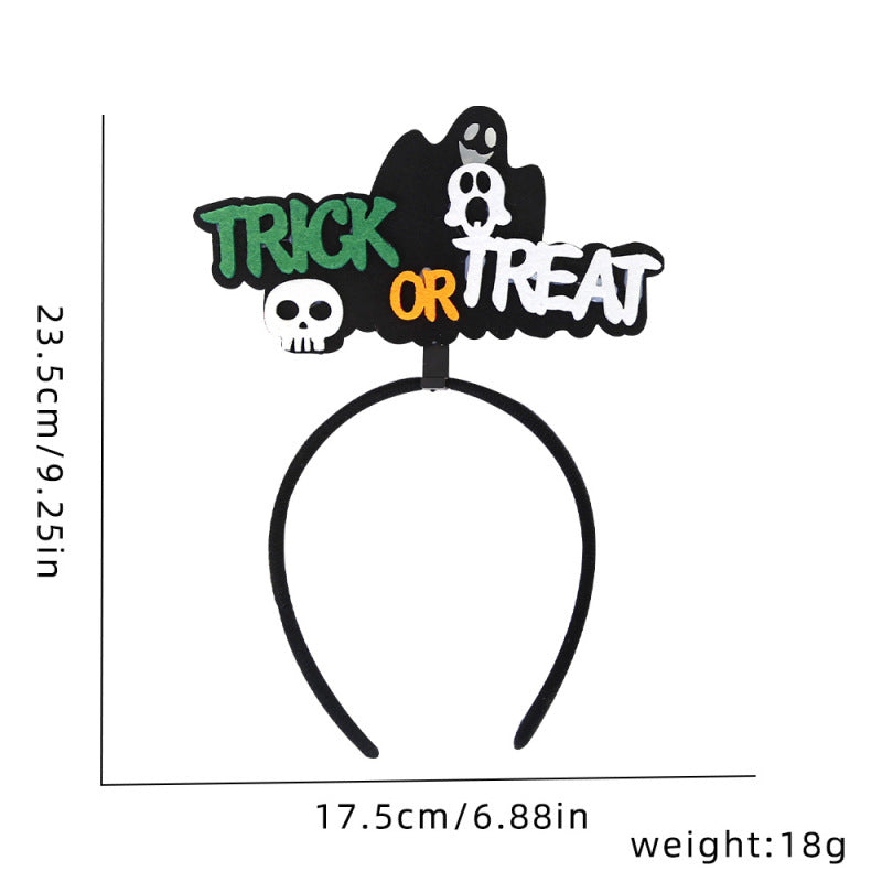 Bandeau d'Halloween pour enfants, accessoires de fête fantôme, citrouille et squelette