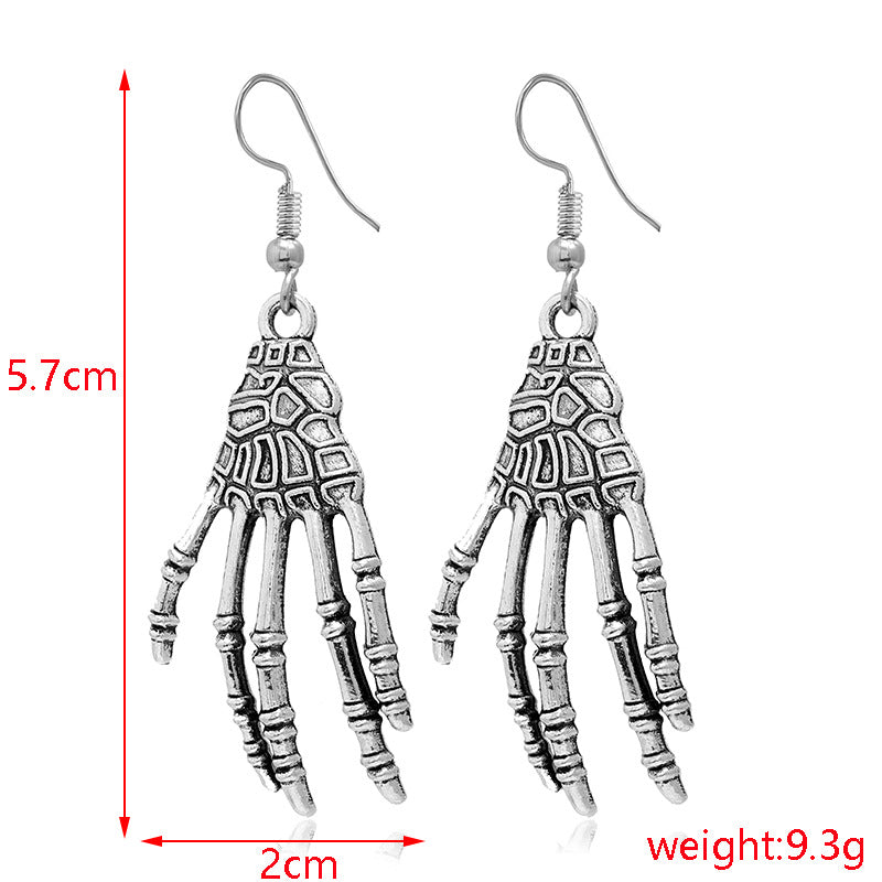Halloween Women Fashion Drip Oil Spider Web Earrings