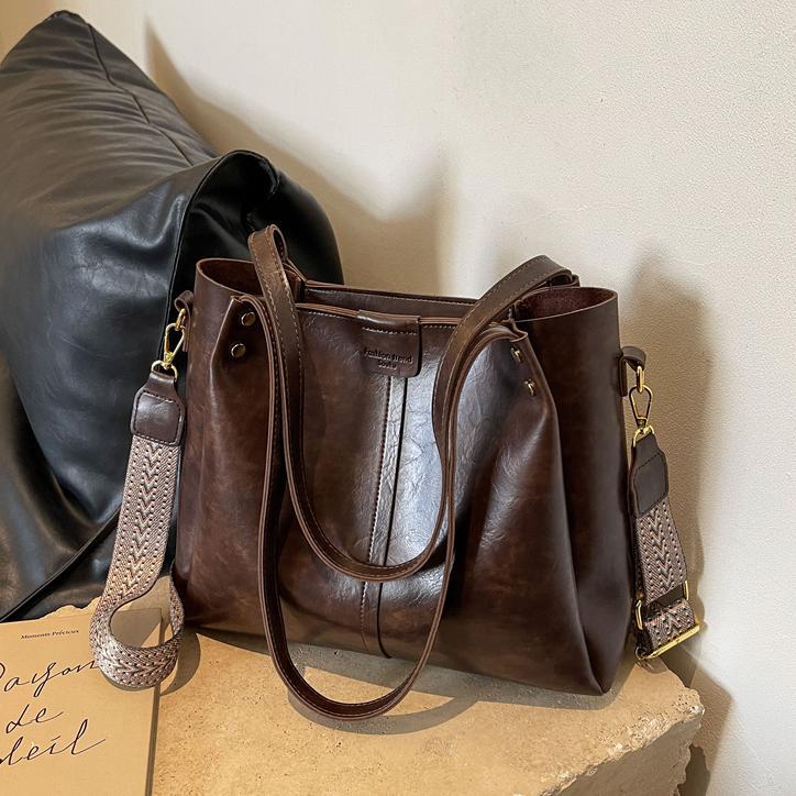Bolso de mano retro de gran capacidad para mujer