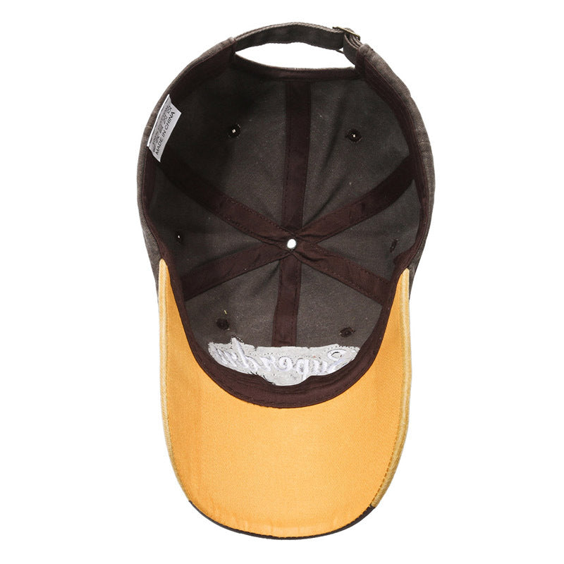 Gorra vintage de algodón bordada para exteriores