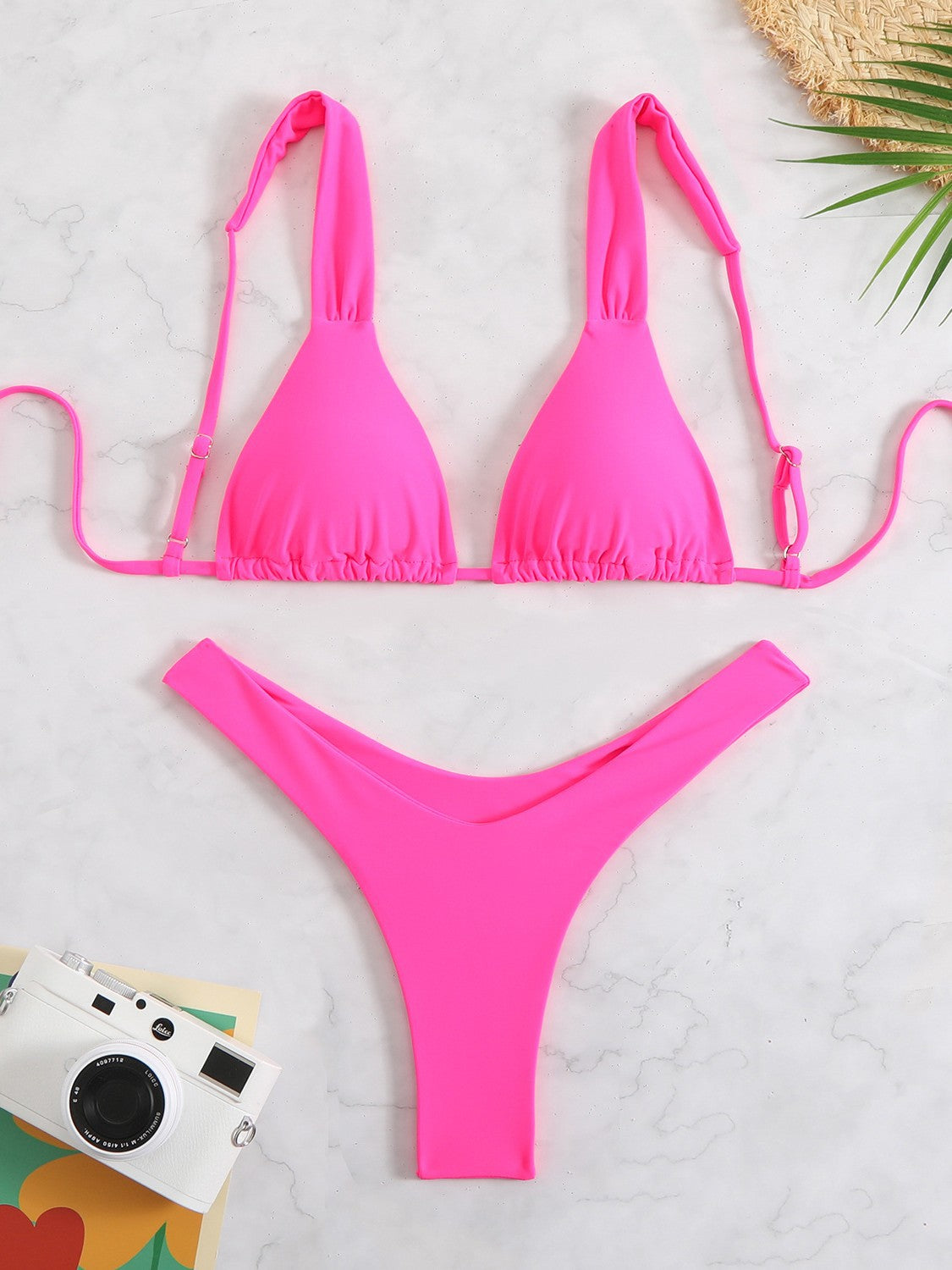 Maillot de bain bikini sexy à lacets et imprimé floral pour femme