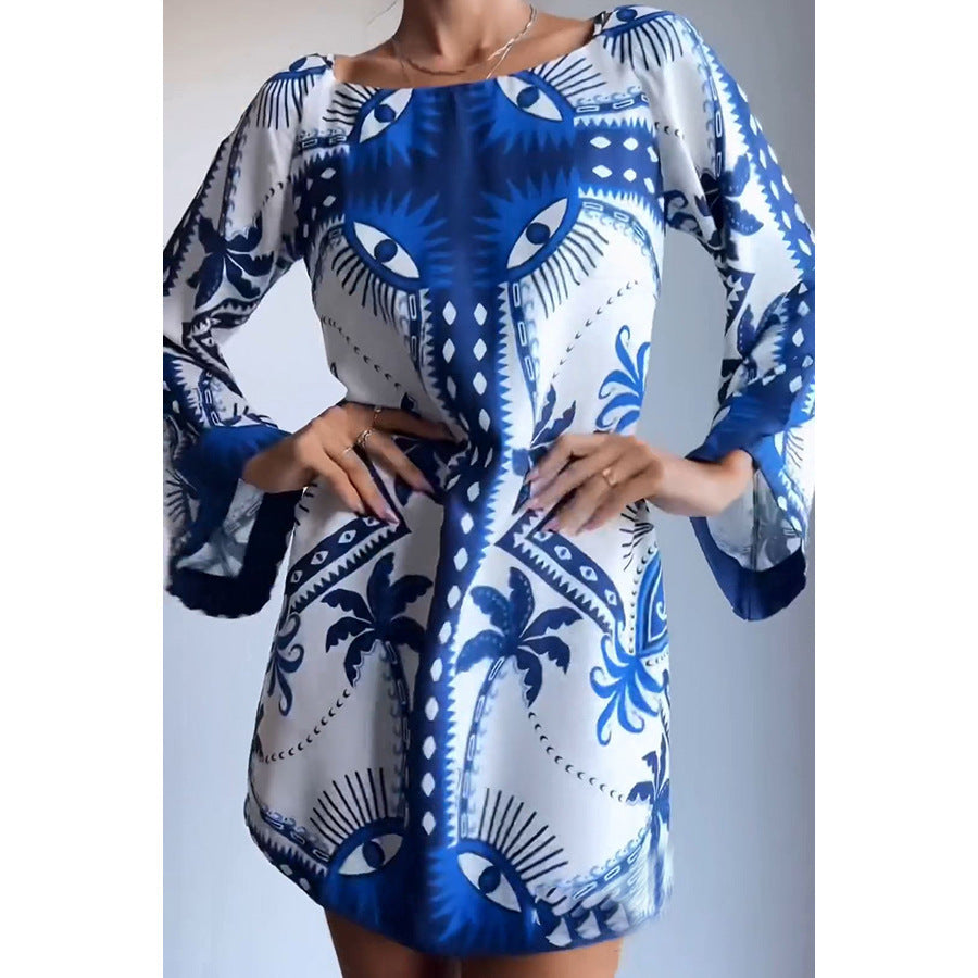 Women Casual Evil Eye Loose Holiday Dress