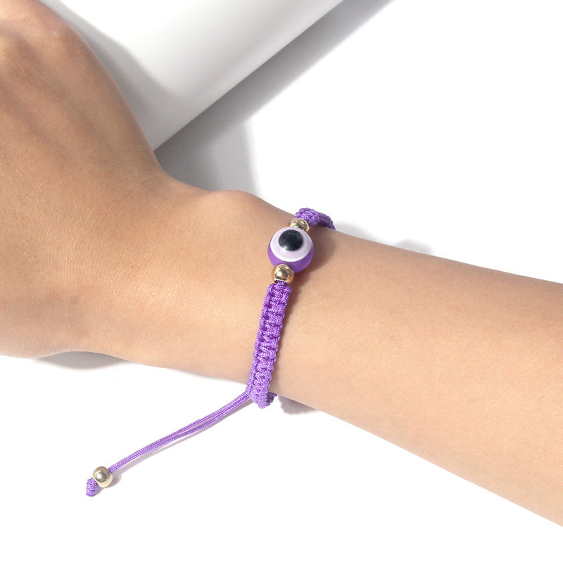 Bohemian Bracelet for Women Knitted Eye Bead Boho Jewelry