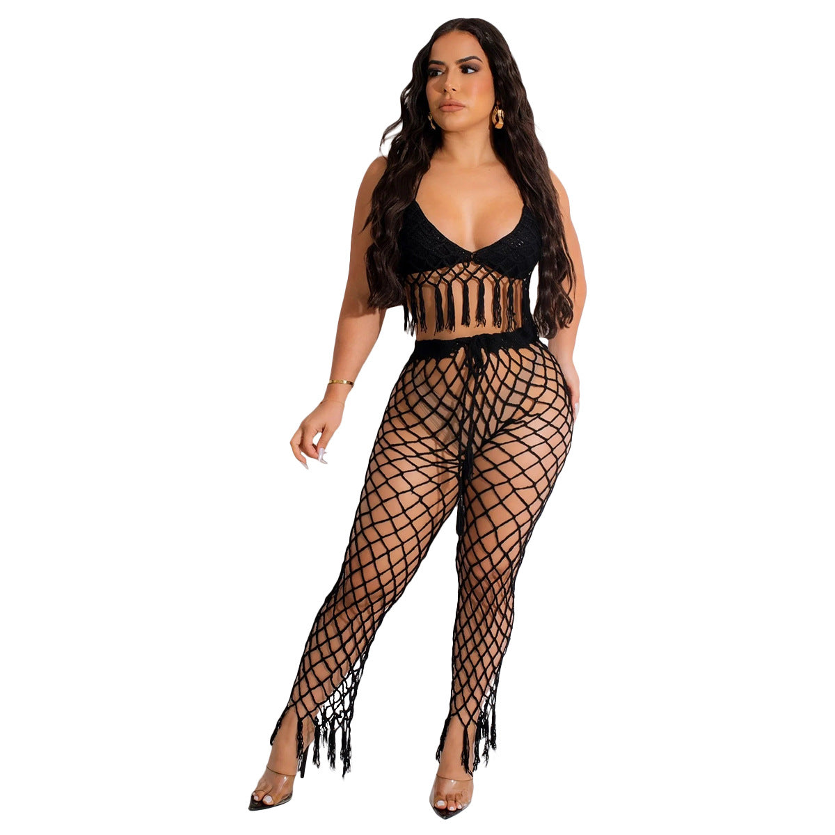 Conjunto de pareo playero sexy de moda de verano para mujer