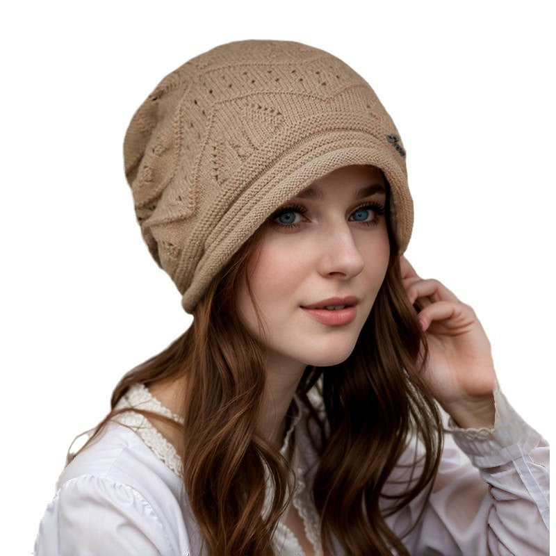 Women Fashion Casual Solid Color Knitted Hat