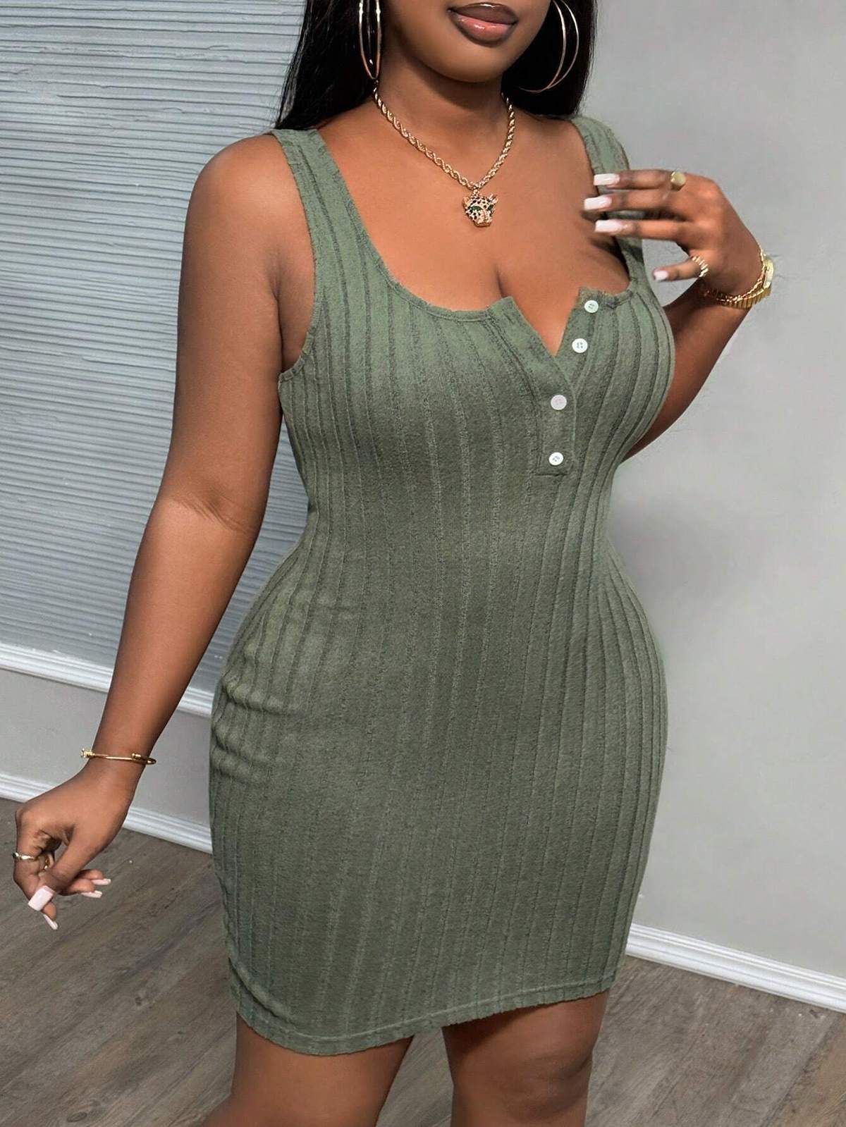 Ensemble deux pièces élégant et sans manches pour femme, grande taille