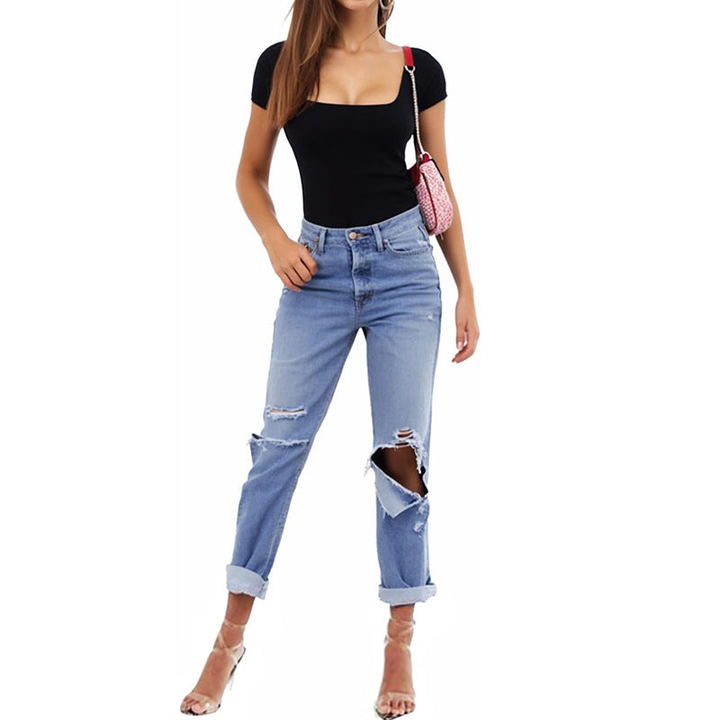 Spring Summer Short Sleeve Seamless Yoga Bodysuit