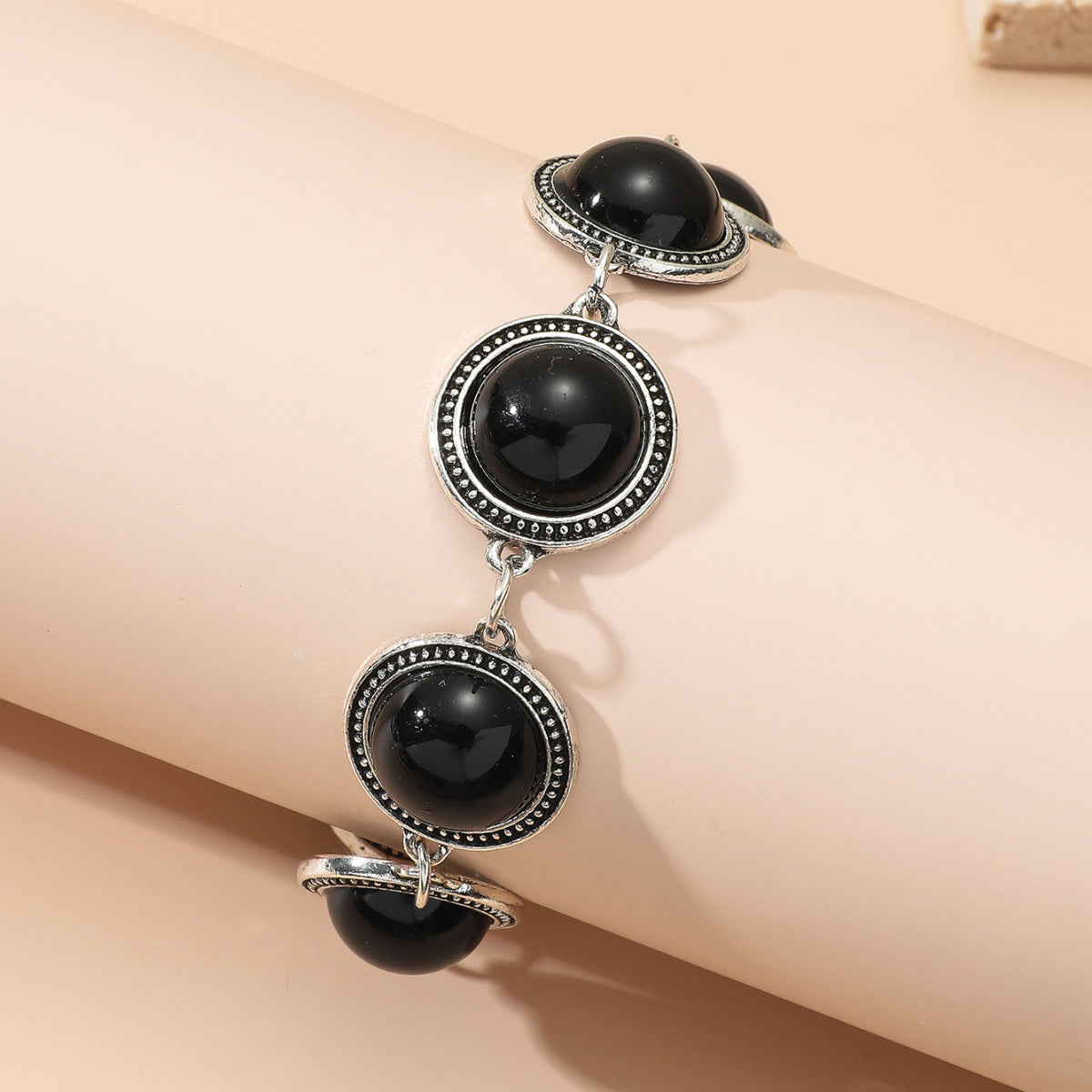 Pulsera étnica bohemia retro turquesa para mujer