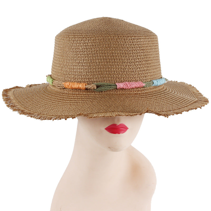 Sombrero para el sol con borlas para playa y vacaciones a la moda para mujer