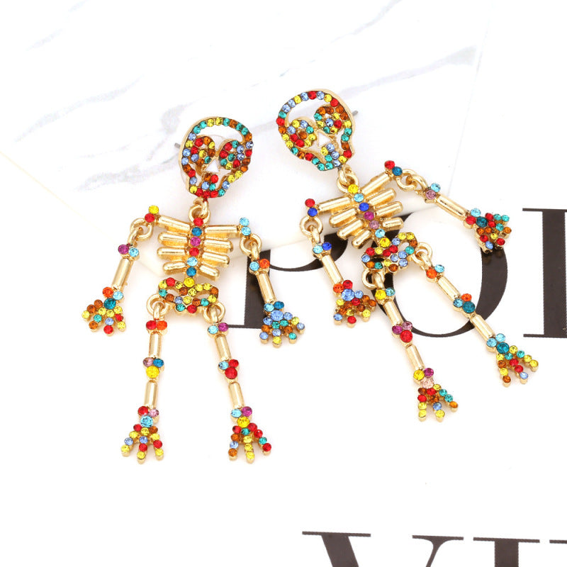 Women Fashion Exaggerated Halloween Alloy Earrings