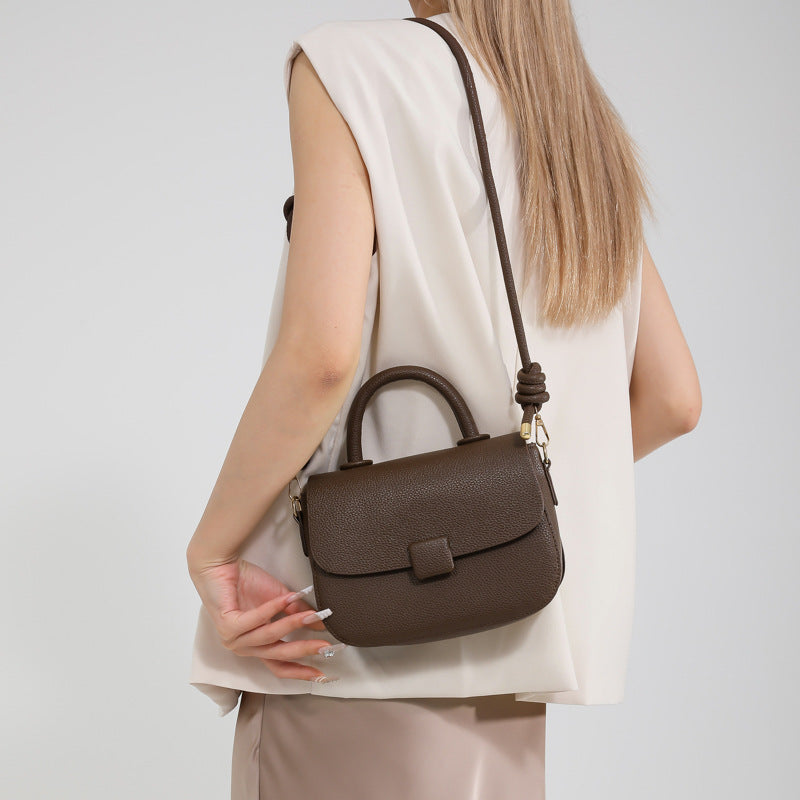 Sac à bandoulière décontracté de couleur unie pour femme