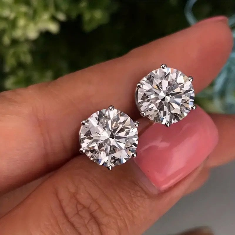 Women Fashion Six Claw Zircon Earrings