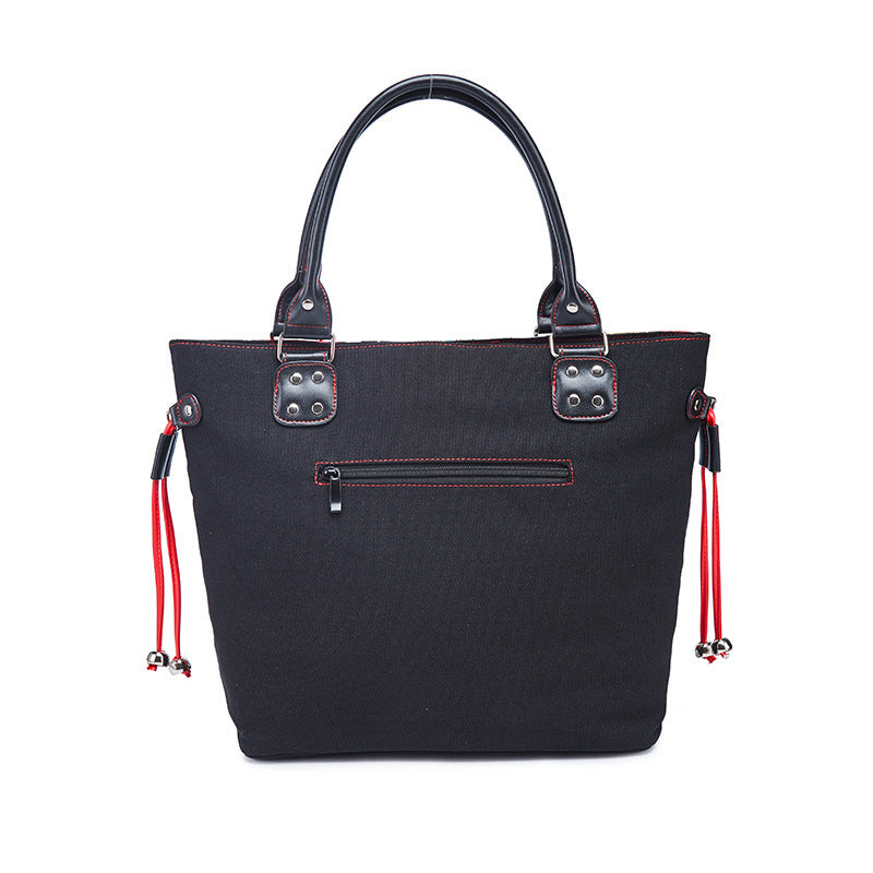 Bolso de mano con calavera y rosas para mujer, diseño de Halloween