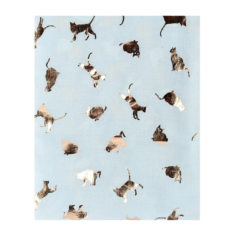 Écharpe en polyester bronzante à motif de chat pour femme