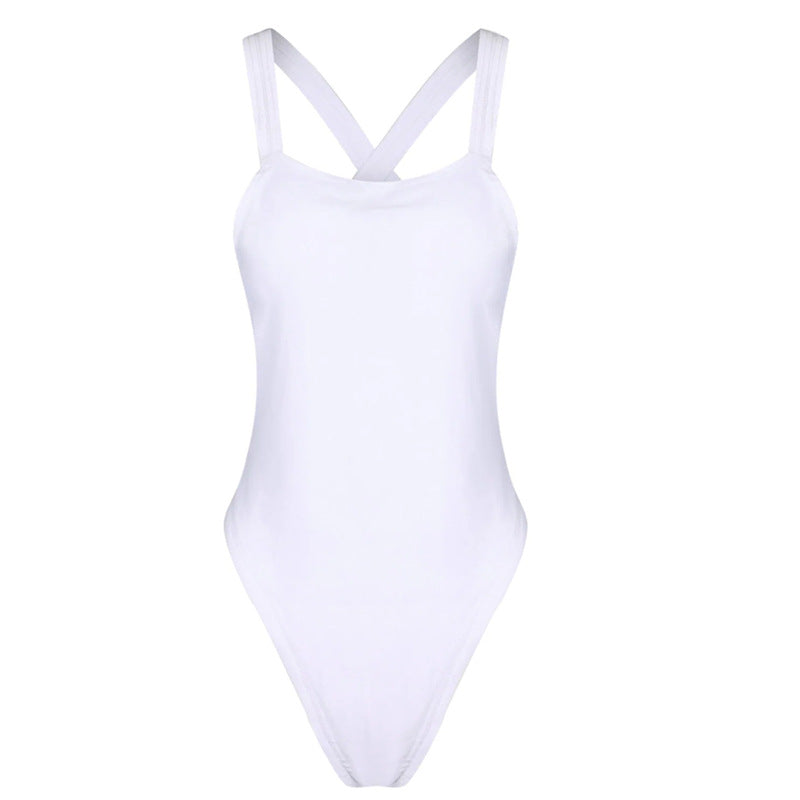 Traje de baño de una pieza sexy de verano sin espalda para mujer