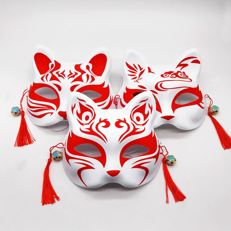 Women Cute Anime Fox Half-Face Cat Mask