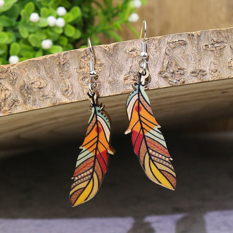 Boucles d'oreilles à pompons créatives de style ethnique bohème rétro