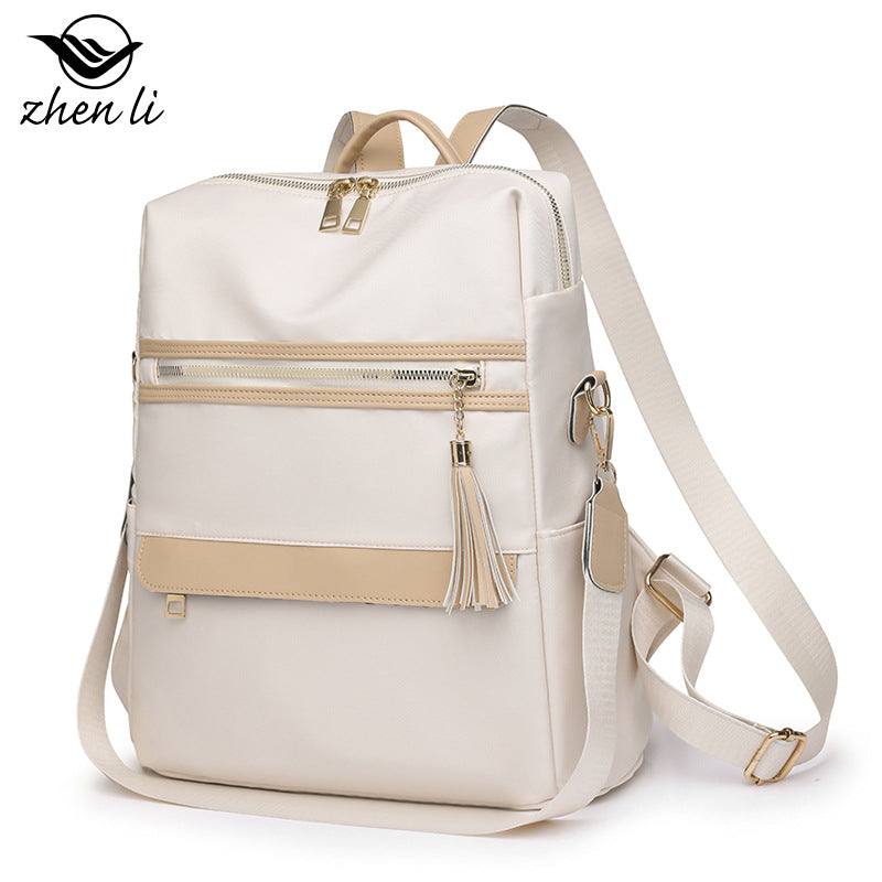 Women Fashion Casual Color Blocking Large Capacity Backpack