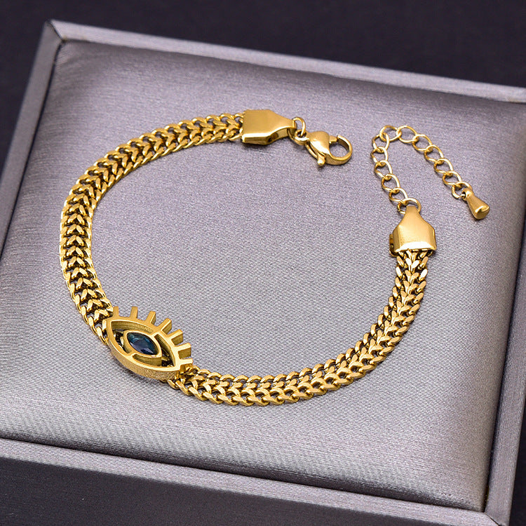 Pulsera de diamantes azules ovalados para mujer