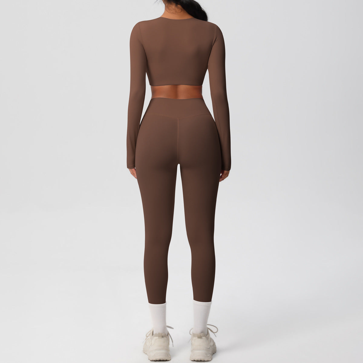 Women Yoga Solid Color Sports Two-Piece Set