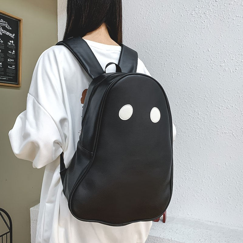 Sac à dos en cuir PU grande capacité pour femme Ghost Imp Fashion