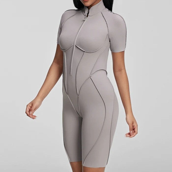 Women Fashion Solid Color Breathable Yoga Rompers
