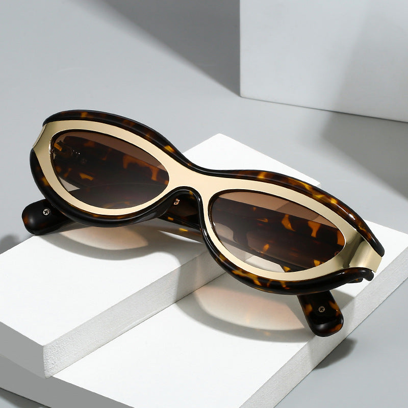 Fashion Personalized Anti-UV Large Frame Sunglasses