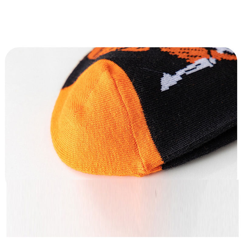 Women Fashion Cotton Halloween Skull Head Socks