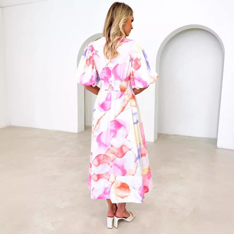 Vacation Women Casual Fashion Floral Maxi Dress
