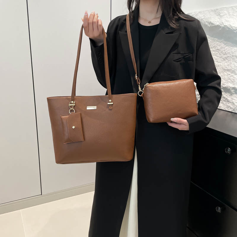 Three-Piece Set Simple Large Capacity Tote Bag