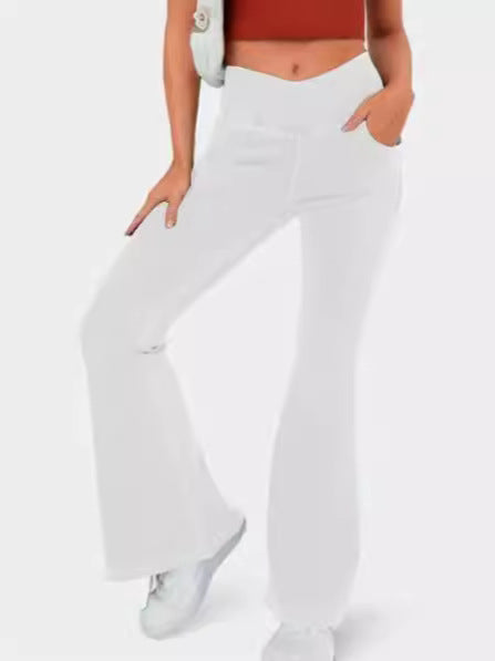 Women Fashion Casual High Waist Flared Jeans Viscose Fiber