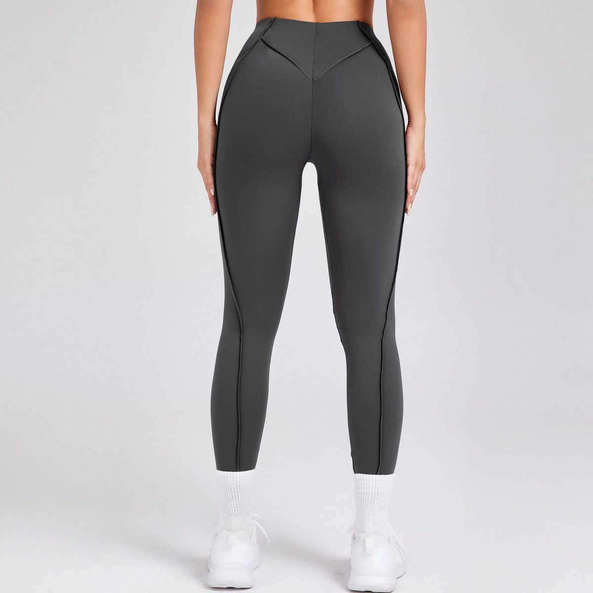 Leggings de sport et de yoga pour femmes, couleur unie, tendance