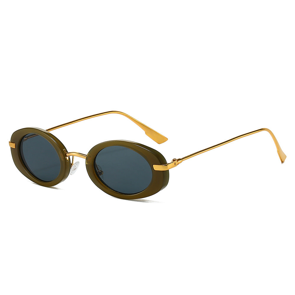 Women Retro Small Frame Oval Sunglasses Fashion Glasses for Women