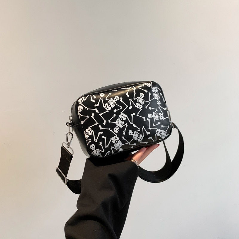 Bolso de hombro creativo y divertido con diseño de calavera para Halloween