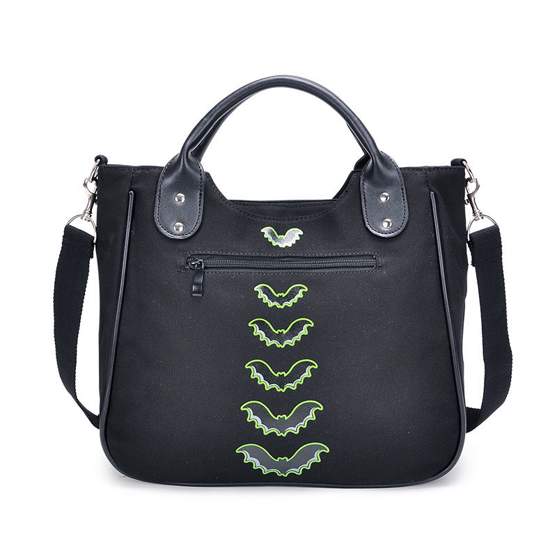 Bolso de lona con estampado de calavera personalizado de Halloween para mujer