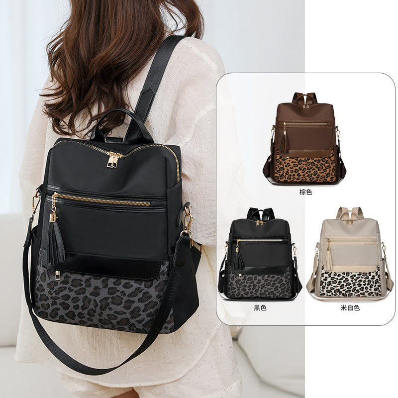 Lightweight Travel Multi-Use Leopard Schoolbag