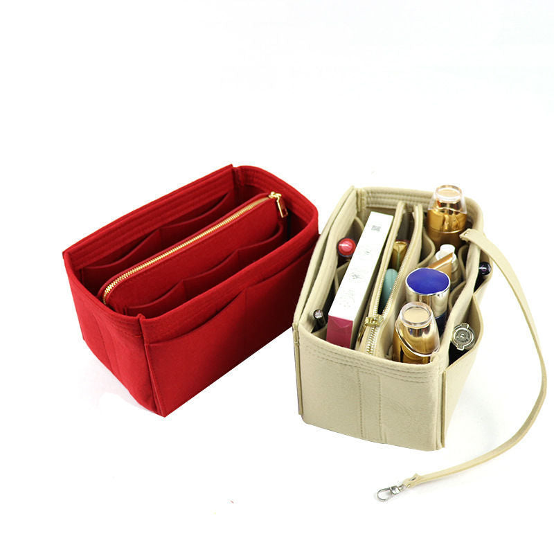 Bolsa de cosméticos interior de fieltro plegable de moda para mujer
