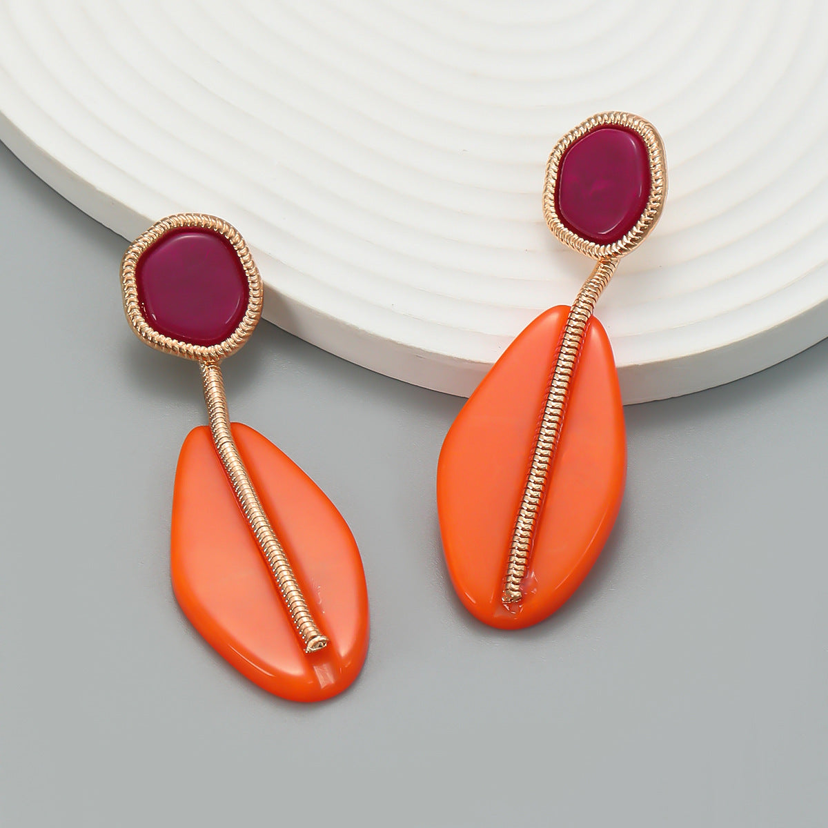 Bohemian Geometric Resin Earrings for Women