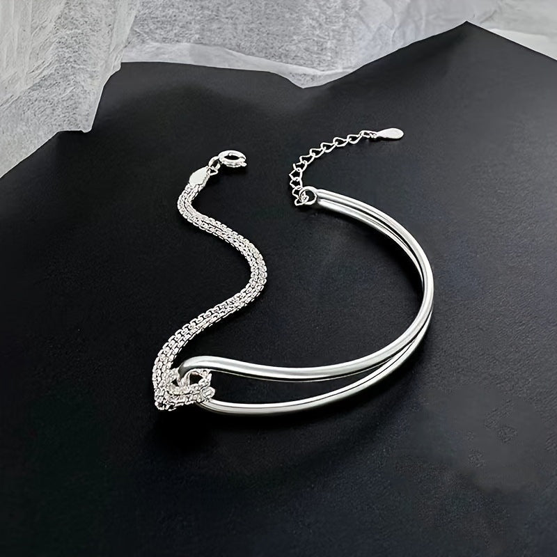 Pulsera de nudo de doble capa de moda para mujer