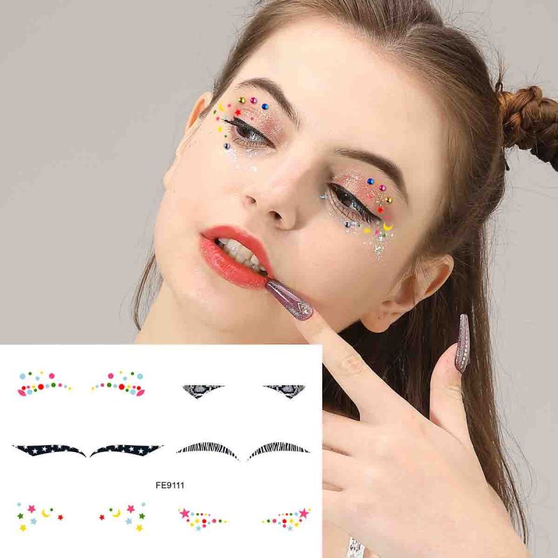Autocollant de fard à paupières pour spectacle de Noël d'Halloween