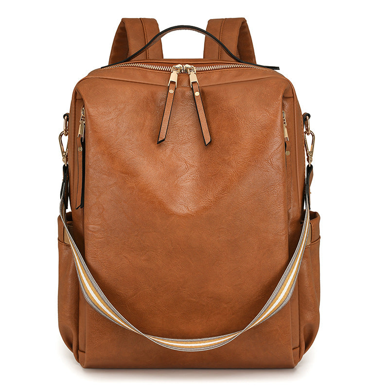 Women Retro Style Multi Functional Pu Fashion Backpack