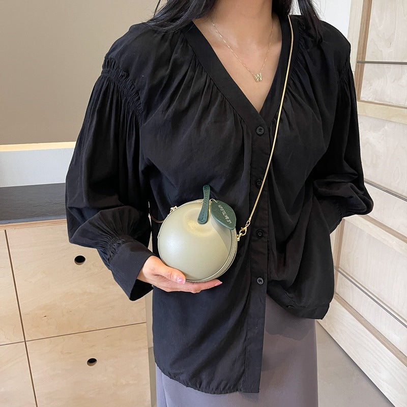 Mini bolso bandolera creativo y bonito con cadena de manzana
