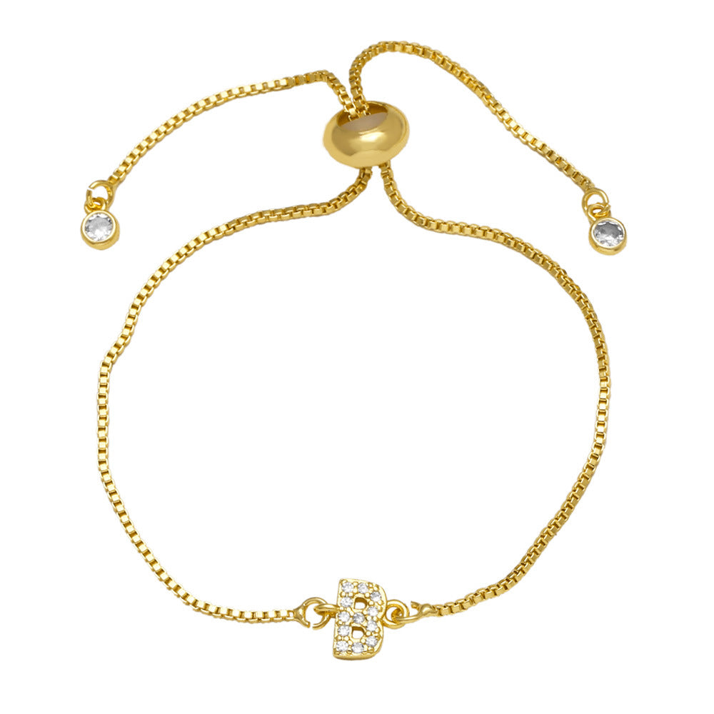 Fashion Adjustable Alphabet Bracelet for Women