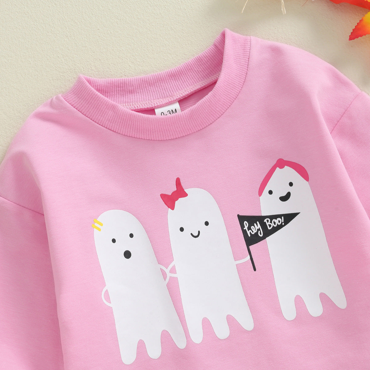Pelele informal con estampado de dibujos animados de Halloween para niñas