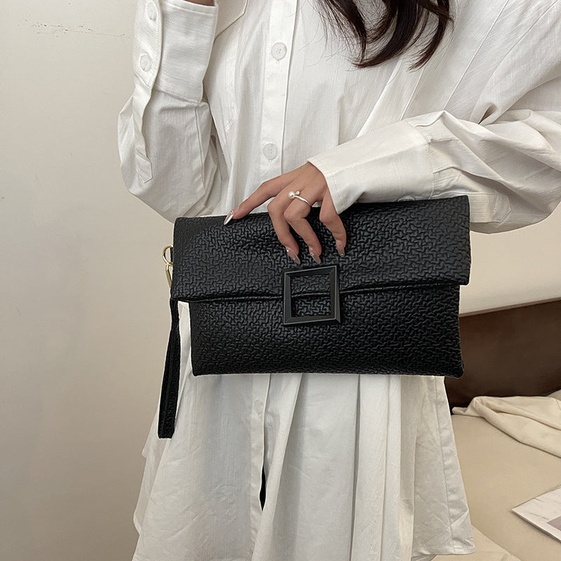 Simple Casual Solid Color Flap Clutch Bag
