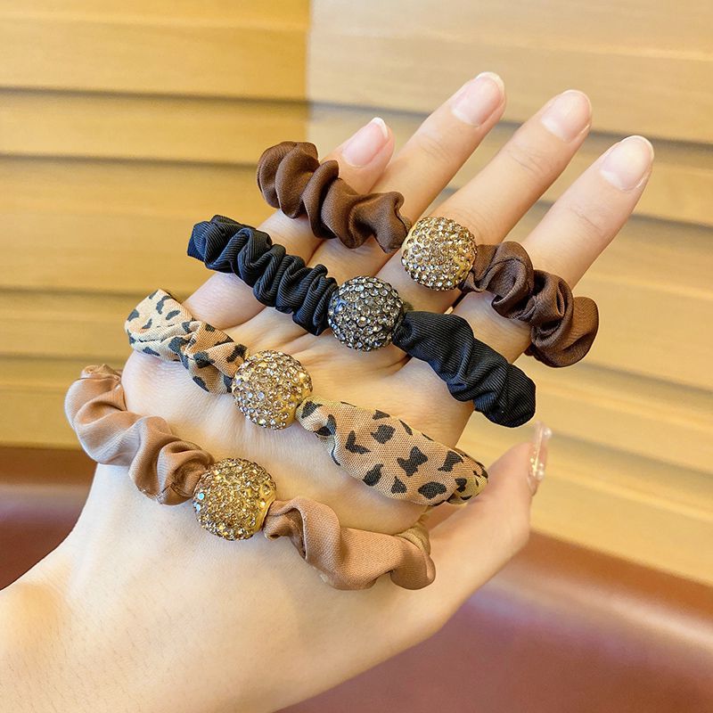 Women Fashion High Elastic Rhinestone Hair Rope