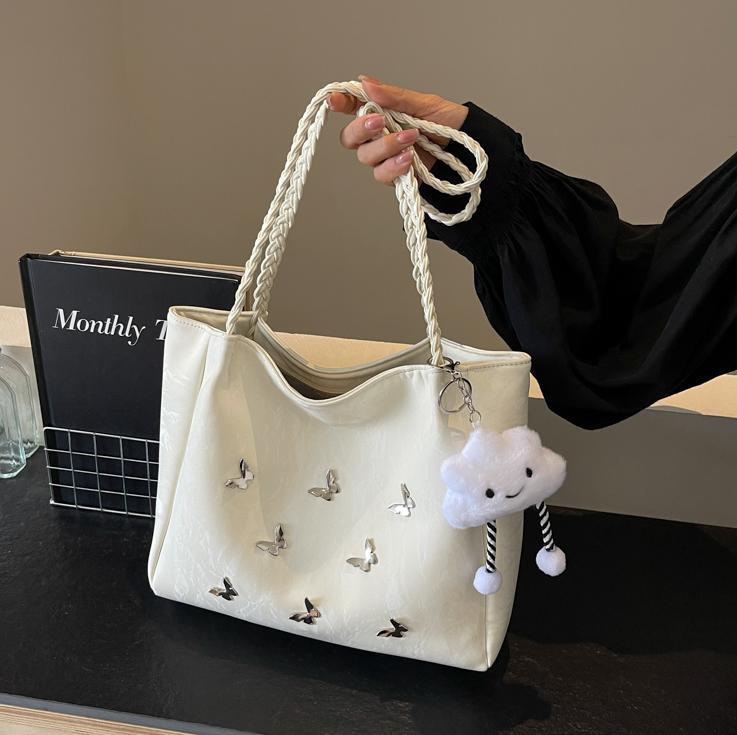 Women Fashion Solid Color Butterfly Tote Bag